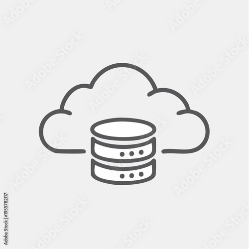 Cloud Icon minimalistisch Outline