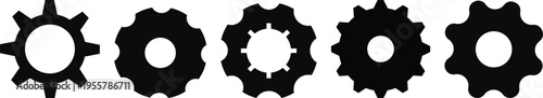 Gear setting icon set