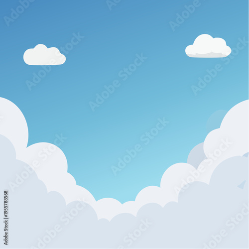 Soft Sky Gradient with Clouds