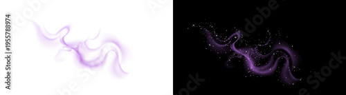 Fotografía PNG image of Ethereal purple smoke wisps mingling with sparkling magical dust el