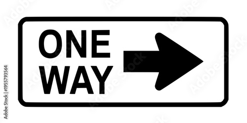 One Way Sign Vector
