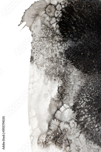 Black and white ink pencil background with abstract swirls and splatters creative monochrome