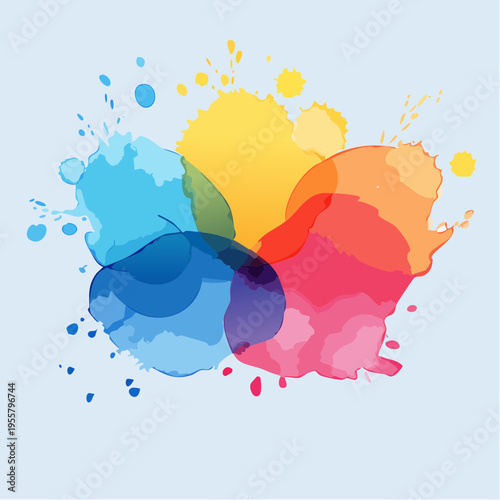 Watercolor Splash Vector Abstract