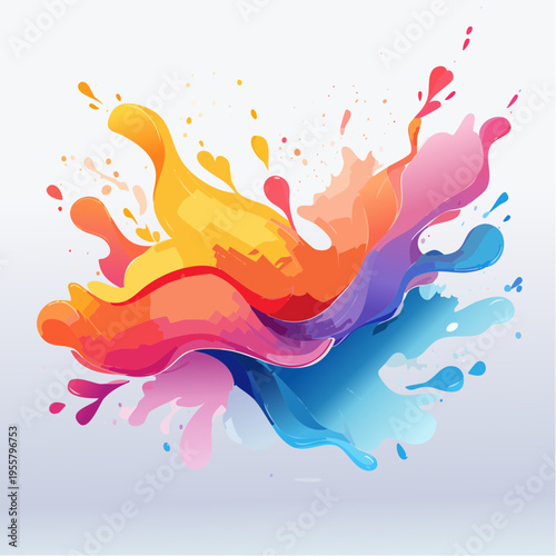 Watercolor Splash Vector Abstract