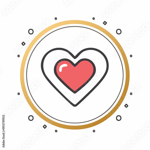 Herz Icon Favorit minimalistisch