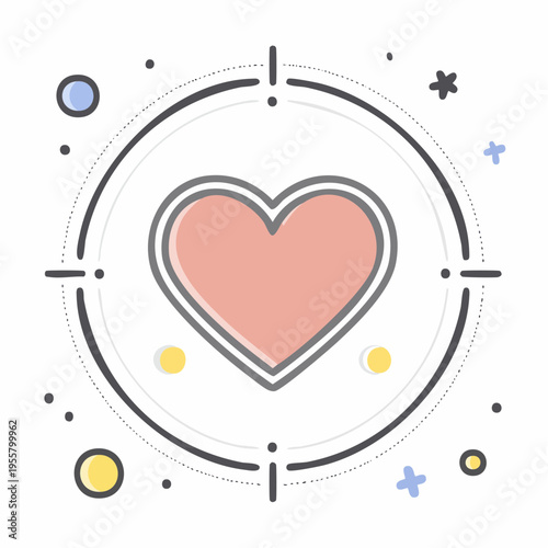 Herz Icon Favorit minimalistisch