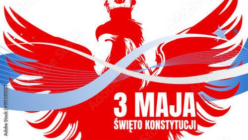 3 Maja Święto Konstytucji baner - ilustracja wektorowa