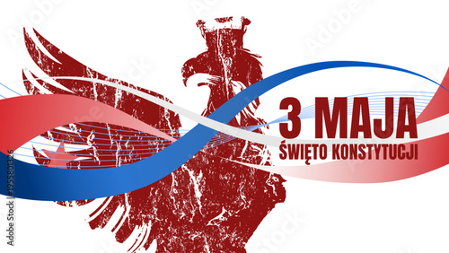 3 Maja Święto Konstytucji baner - ilustracja wektorowa