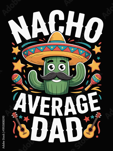 A cartoon cactus with a sombrero and mustache is centered on a black background.