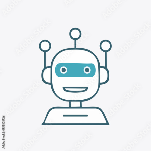KI Icon Roboterkopf minimalistisch