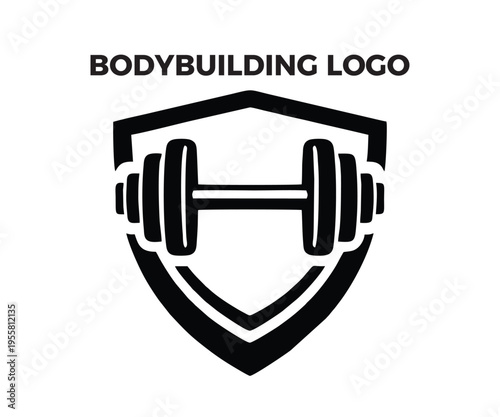 Strong Gym Barbell Logo - Powerful Weightlifting Iron Vector Icon for Bodybuilding, Fitness, and Strength Training Branding