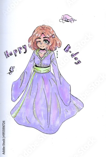 girl in a dress