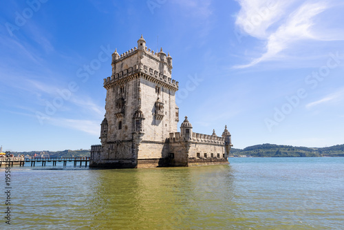 Canvas Print Belem Tower historic Manueline monument on Tagus River