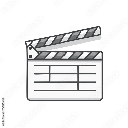 Classic Film Clapperboard Icon Open and Ready for Action