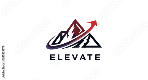 Elevate logo with mountain and arrow.