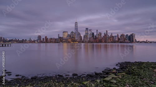 Wallpaper Mural Manhattan skyline cityscape sunset time-lapse Torontodigital.ca