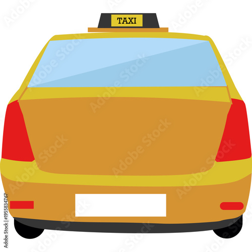 Taxi cab vector icon isolated