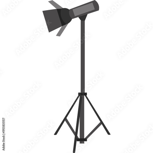 Stage lamp in stand vector icon