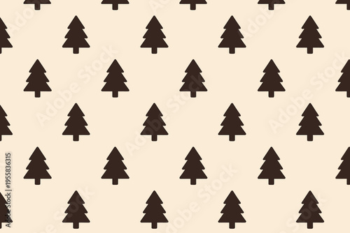 Simple arrangement of pine trees on a light background for design or decor purposes