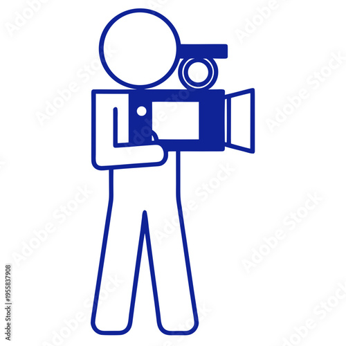 Filmmaker Operating Professional Camera Equipment For Video Production And Cinematography