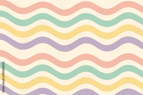Colorful wavy pattern design on light background suitable for various creative projects and digital applications