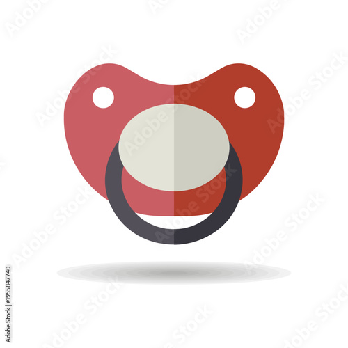 Baby dummy teat vector isolated icon