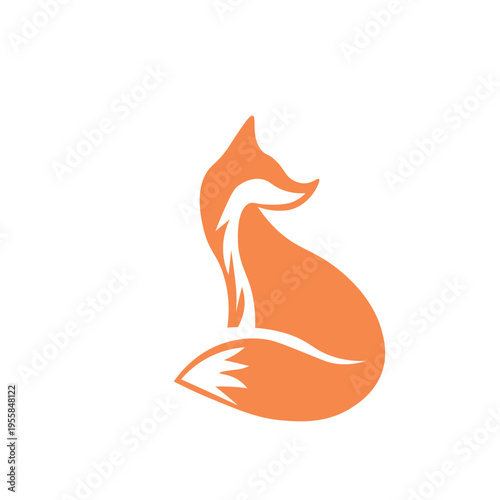 Cute fox baby isolated. Funny chanterelle animals. Card, postcards for kids. Little pup smiling. Flat vector illustration for banner, card, wallpaper, poster.