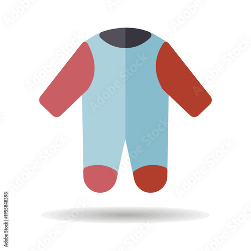 Baby bodysuit vector isolated icon. Baby Romper