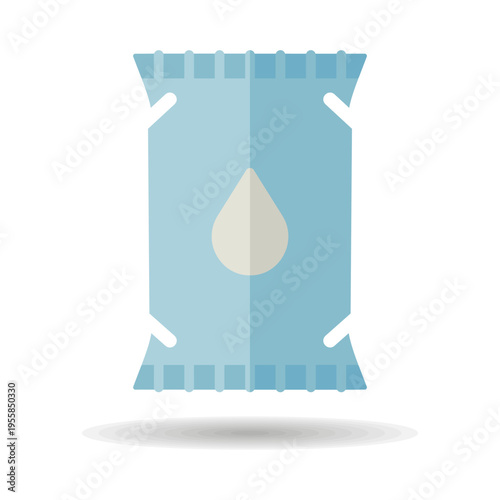 Plastic packaging for milk vector icon