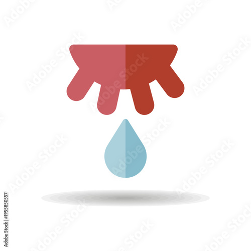 Cow udder and drop of milk vector icon