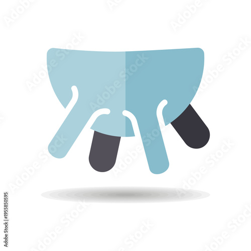 Cow udder vector icon. Dairy product sign