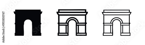 Foto Triumphal Arch Icon Set