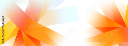 vibrant abstract geometric shapes bold orange and yellow, creating dynamic visual composition evokes feeling energy innovation. Modern design for poster, cover