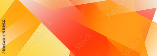 Dynamic interplay of vibrant geometric shapes, blending warm hues and transparent layers. Modern design for poster, cover