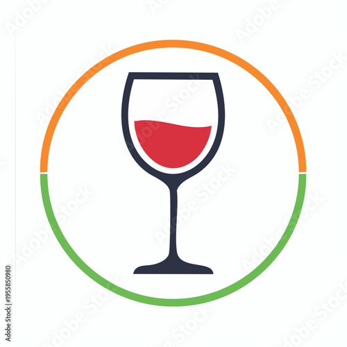 Weinglas Icon modern minimalistisch