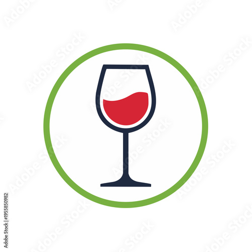 Weinglas Icon modern minimalistisch