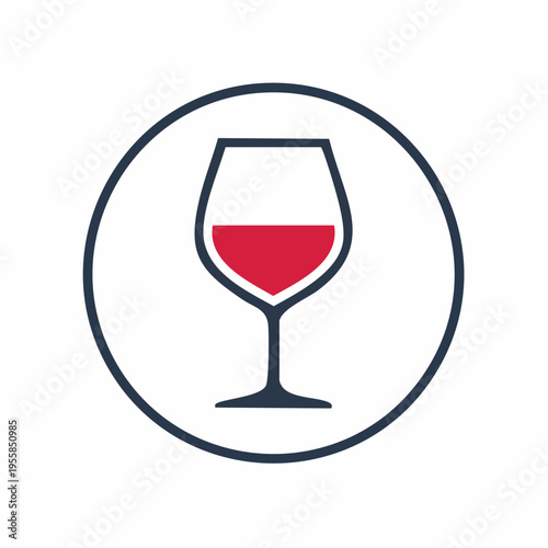 Weinglas Icon modern minimalistisch