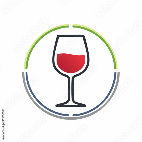 Weinglas Icon modern minimalistisch
