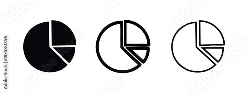 Business Pie Chart Icons - Data Visualization and Financial Statistics Graphic Set