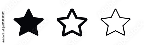 Star Rating and Favorite Icons in Solid and Outline Styles