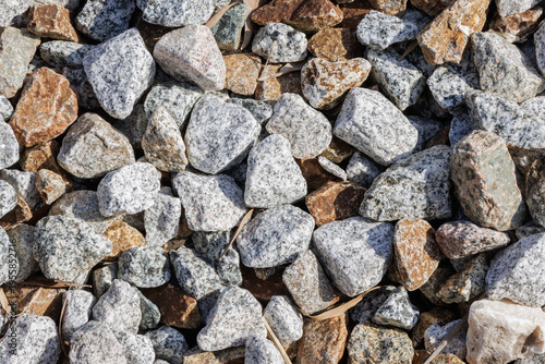 Tableau sur toile Óbidos train station gravel ballast texture background