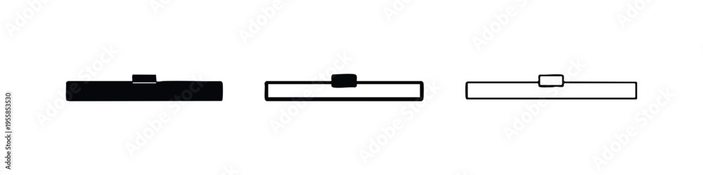 Fototapeta premium Toggle switch icon set. On position slider button symbol.