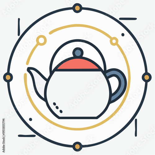 Teekanne Icon minimalistisch Outline