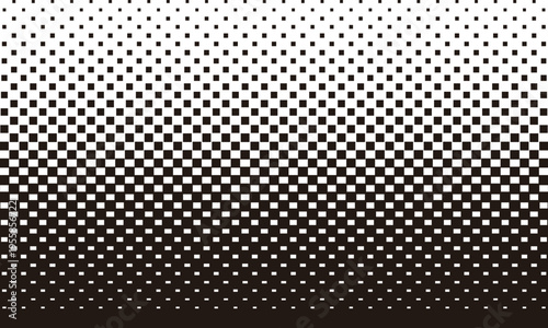 四角いドットでできた下から伸びるハーフトーンの背景