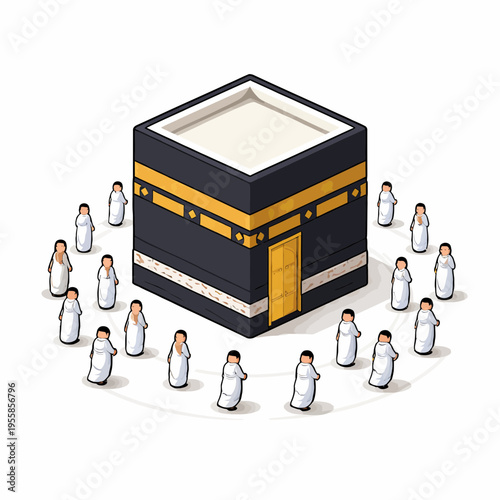 3d render of a kabah icon and 