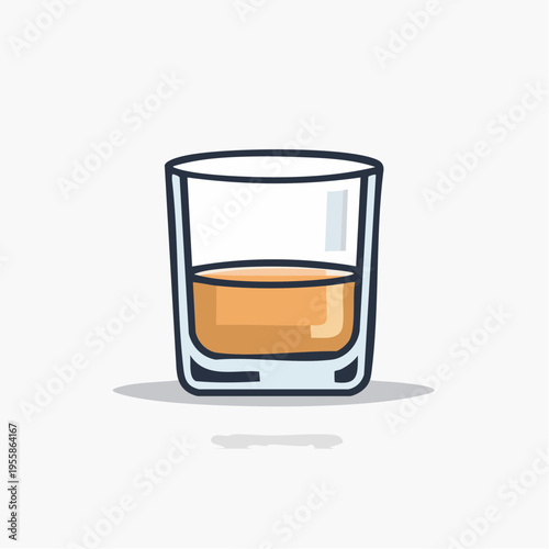 Whiskey Glas Icon minimalistisch