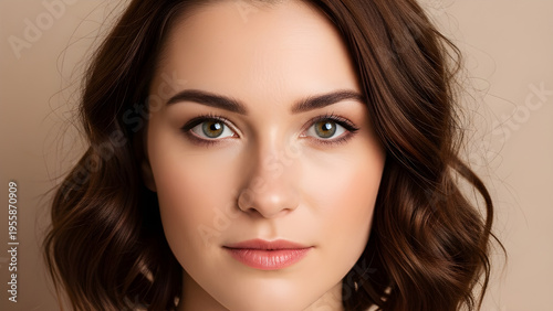 Natural beauty of a confident young woman
