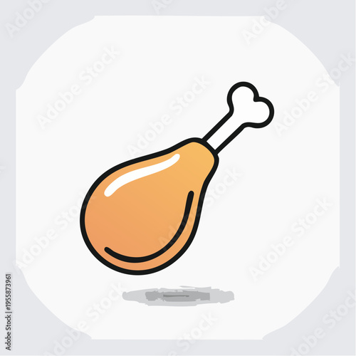 Hähnchen Icon minimalistisch Outline