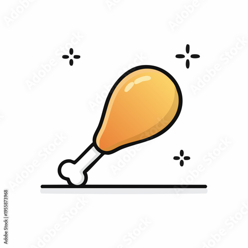 Hähnchen Icon minimalistisch Outline