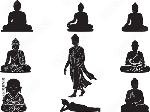 Peaceful Buddha Statue Sitting in Meditation Pose